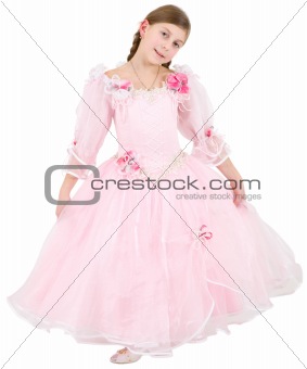 Girlie in pinkish dress