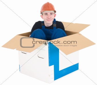 Laborer in box 