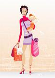 shopping mother