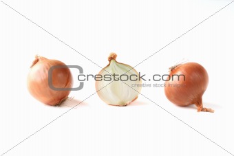 Two whole onions and a half 