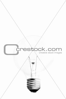 light bulb high key isolated