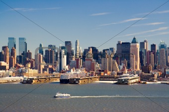 Mid-Town Manhattan and Hudson River