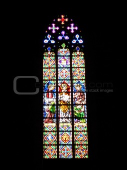 Stained glass church window