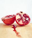 pomegranate cut in half