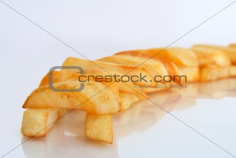 composition of golden oven baked chips close-up