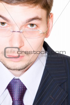 Serious businessman with eyeglasses
