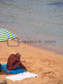 Woman Sunbathing