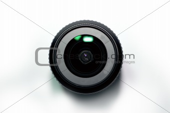 Camera lens close-up