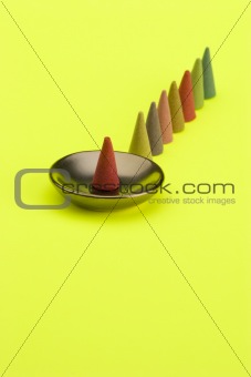 Multi Coloured insense cones