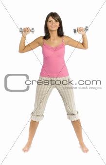 sport dressed training woman