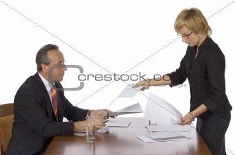 business meeting - give papers