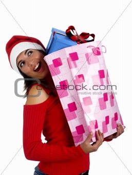 Santa Girl with gifts 