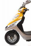 yellow electric scooter