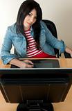 Woman at desk working