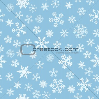 Snow Seamless Light Blue Vector Background