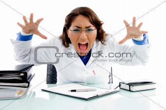 shouting medical professional