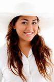 young smiling woman wearing hat