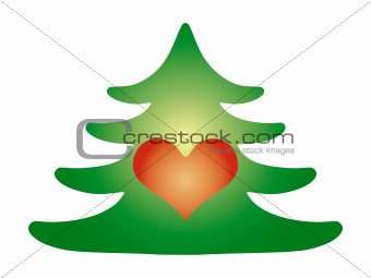 Christmas tree and heart