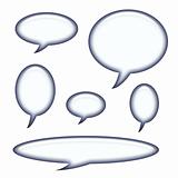 Captions and Speech Bubbles Isolated