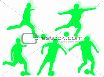 Football players silhouette