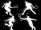 Tennis silhouettes