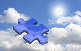 Puzzle - sun in the blue sky
