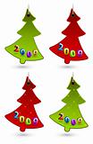 Set of vector New Year labels