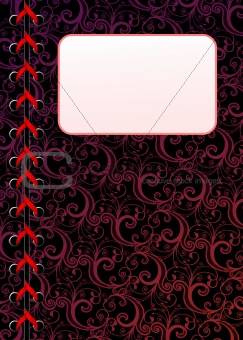 Vector laced floral wallpaper with copy-space