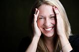 Pretty Blonde Woman Laughing