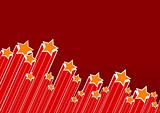 Party stars with red background. Vector
