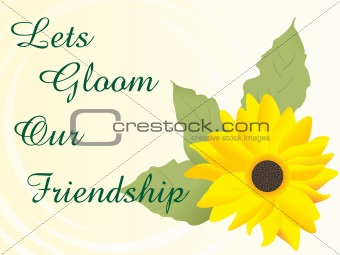 abstract background with vector flower and nice slogan