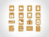 yellow small icons for multipurpose use