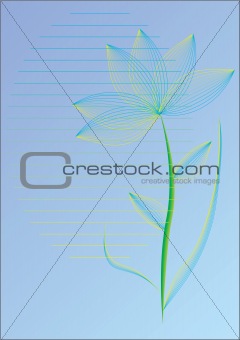 vector floral background with flower