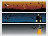 abstract halloween banner series set11