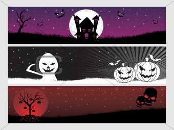 abstract halloween banner series set13