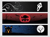abstract halloween banner series set15