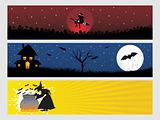 abstract halloween banner series set5