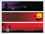 abstract halloween banner series set7