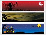 abstract halloween banner series set8