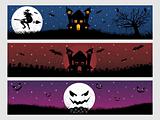 abstract halloween banner series set9