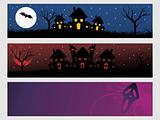 abstract halloween banner series set19