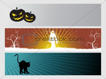 abstract halloween banner series set21