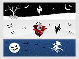 abstract halloween banner series set23