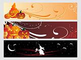 abstract halloween banner series set30