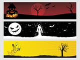 abstract halloween banner series set32