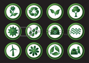 Ecology and recycling icons
