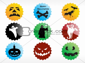 abstract halloween sticker series set1