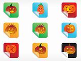 abstract halloween sticker series set3