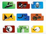 abstract halloween sticker series set4