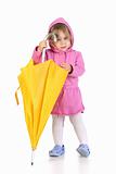 girl with yellow umbrella 